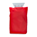 Raspador de hielo con guante protector y acolchado interior color rojo segunda vista frontal