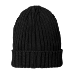 Gorro de punto acanalado elástico y flexible Elevate Life color negro segunda vista trasera
