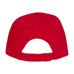 Gorra tipo sándwich de algodón con 5 paneles de 175 g/m2 color rojo segunda vista trasera