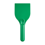 Raspador de hielo grande de plástico reciclado con mango color verde segunda vista frontal