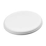 Frisbee redondo de plástico reciclado con acabado moteado color blanco