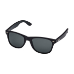 Gafas de sol retro con patillas de bambú y revestimiento negro color negro