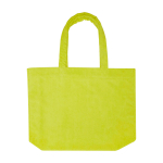 Bolsa tote de playa con acabado soft y compartimento grande color verde lima segunda vista frontal