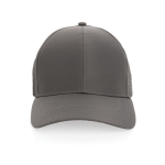 Gorra deportiva de RPET con 6 paneles y ajuste trasero de hebilla color gris segunda vista