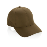 Gorra deportiva de RPET con 6 paneles y ajuste trasero de hebilla color verde