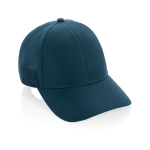 Gorra deportiva de RPET con 6 paneles y ajuste trasero de hebilla color azul marino