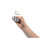 Antiestrés de espuma PU en forma de dado para personalizar color blanco segunda vista
