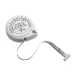 Cinta métrica con botón de freno e indicador de peso 1.5M color blanco tercera vista