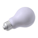 Antiestrés en forma de bombilla de luz para personalizar color blanco segunda vista