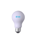 Antiestrés en forma de bombilla de luz para personalizar color blanco vista de impresión