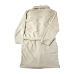 Albornoz de fibra polar con 2 bolsillos frontales talla única color beige primera vista