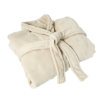 Albornoz de fibra polar con 2 bolsillos frontales talla única color beige quinta vista
