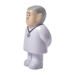 Antiestrés de espuma PU en forma de Doctor para personalizar color blanco tercera vista