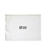 Carpeta de PVC transparente para documentos de tamaño A4 color transparente vista de impresión