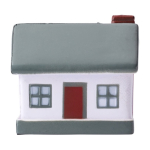 Antiestrés de PU en forma de una típica casa para personalizar primera vista