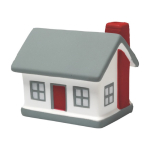 Antiestrés de PU en forma de una típica casa para personalizar segunda vista