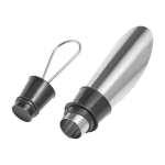 Set de vino en estuche cuadrado con accesorios de acero inoxidable color negro