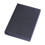 Set de vino en estuche cuadrado con accesorios de acero inoxidable color negro