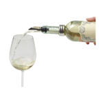 Set de vino en estuche circular con 4 accesorios de acero inoxidable color negro