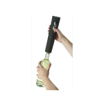 Abrebotellas eléctrico con acabado mate con cortacápsulas color negro