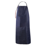 Delantal hecho de algodón denim con detalles en PU 190 g/m2 color azul vaquero segunda vista