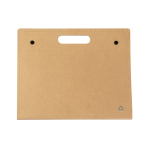 Carpeta de cartón reciclado con material de oficina dentro color natural