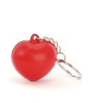 Llavero con un antiestrés en forma de corazón para personalizar color rojo cuarta vista