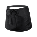 Delantal de poliéster para la cintura con varios bolsillos color negro segunda vista