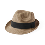 Sombrero ajustable desde el interior con cinta negra para personalizar color beige primera vista