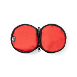 Bowl plegable y portátil para mascotas con cierre de cremallera color rojo tecera vista