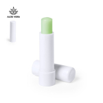 Bálsamo labial de aloe vera con estuche blanco para personalizar color blanco segunda vista