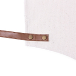 Delantal de algodón canvas con cintas de polipiel ajustables 340 g/m2 color blanco roto séptima vista