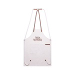 Delantal de algodón canvas con cintas de polipiel ajustables 340 g/m2 color blanco roto primera vista