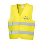 Chaleco de alta visibilidad para uso profesional XL RFX™ color amarillo fluorescente vista impresión transfer