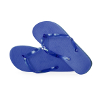 Chanclas con logo y suela EVA y cintas transparentes Pool color azul primera vista