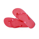Chanclas con logo y suela EVA y cintas transparentes Pool color rojo