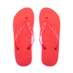 Chanclas con logo y suela EVA y cintas transparentes Pool color rojo séptima vista