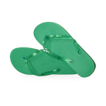 Chanclas con logo y suela EVA y cintas transparentes Pool color verde primera vista