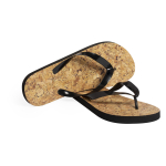 Chanclas con suela de EVA con efecto corcho Cork Design color negro primera vista