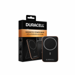 Powerbank elegante y pequeña ideal para llevar 5000 mAh color negro vista con caja