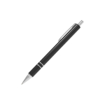 Bolígrafo de aluminio personalizable con diseño moderno y tinta azul color negro