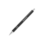 Bolígrafo de aluminio personalizable con diseño moderno y tinta azul color negro