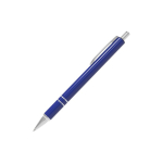 Bolígrafo de aluminio personalizable con diseño moderno y tinta azul color azul