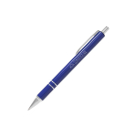 Bolígrafo de aluminio personalizable con diseño moderno y tinta azul color azul
