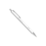 Bolígrafo de aluminio personalizable con diseño moderno y tinta azul color blanco