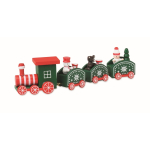 Tren de madera con muñequitos y temática navideña personalizable color surtido