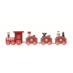 Tren de madera con muñequitos y temática navideña personalizable segunda vista