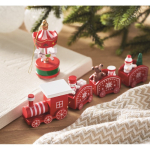 Tren de madera con muñequitos y temática navideña personalizable tercera vista bodegón