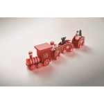 Tren de madera con muñequitos y temática navideña personalizable vista fotografía quinta vista