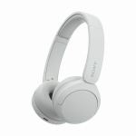 Auriculares Sony WH-CH520 elegantes con conexión inalámbrica color blanco vista principal